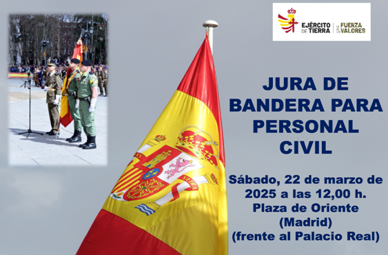 Defensa organiza una Jura de Bandera para personal civil en la Plaza de Oriente de Madrid